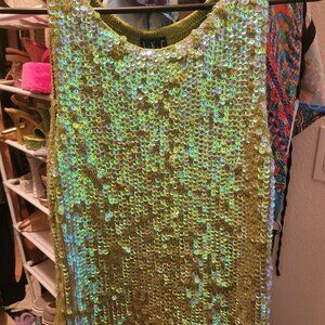 Sequin green top